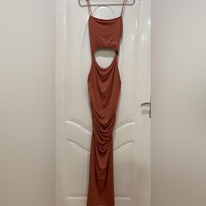 Women’s Cutout Maxi Dress Rust